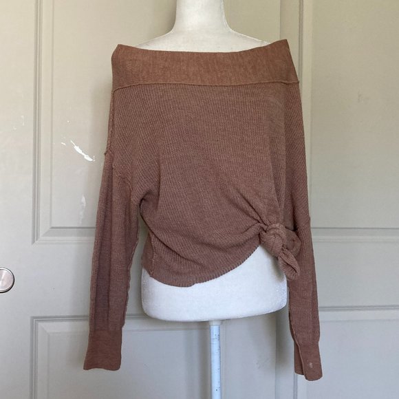 Free People Alana Knit Pullover Sweater in Tan - Picture 5 of 10